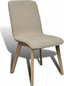 Jedálenské stoličky 4 ks béžové textil