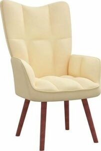 Relaxačná stolička krémovo biela