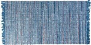 Modrý bavlnený koberec 80 × x150