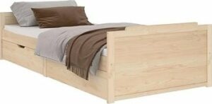 Rám postele so zásuvkami masívne borovicové drevo