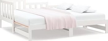 Výsuvná posteľ biela 2× (90 × 200)